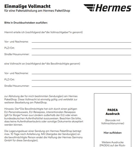 hermes abholvollmacht pdf|vollmacht hermes blog.